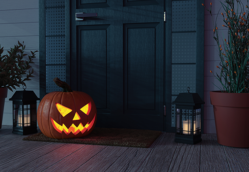 pumpkin on front porch