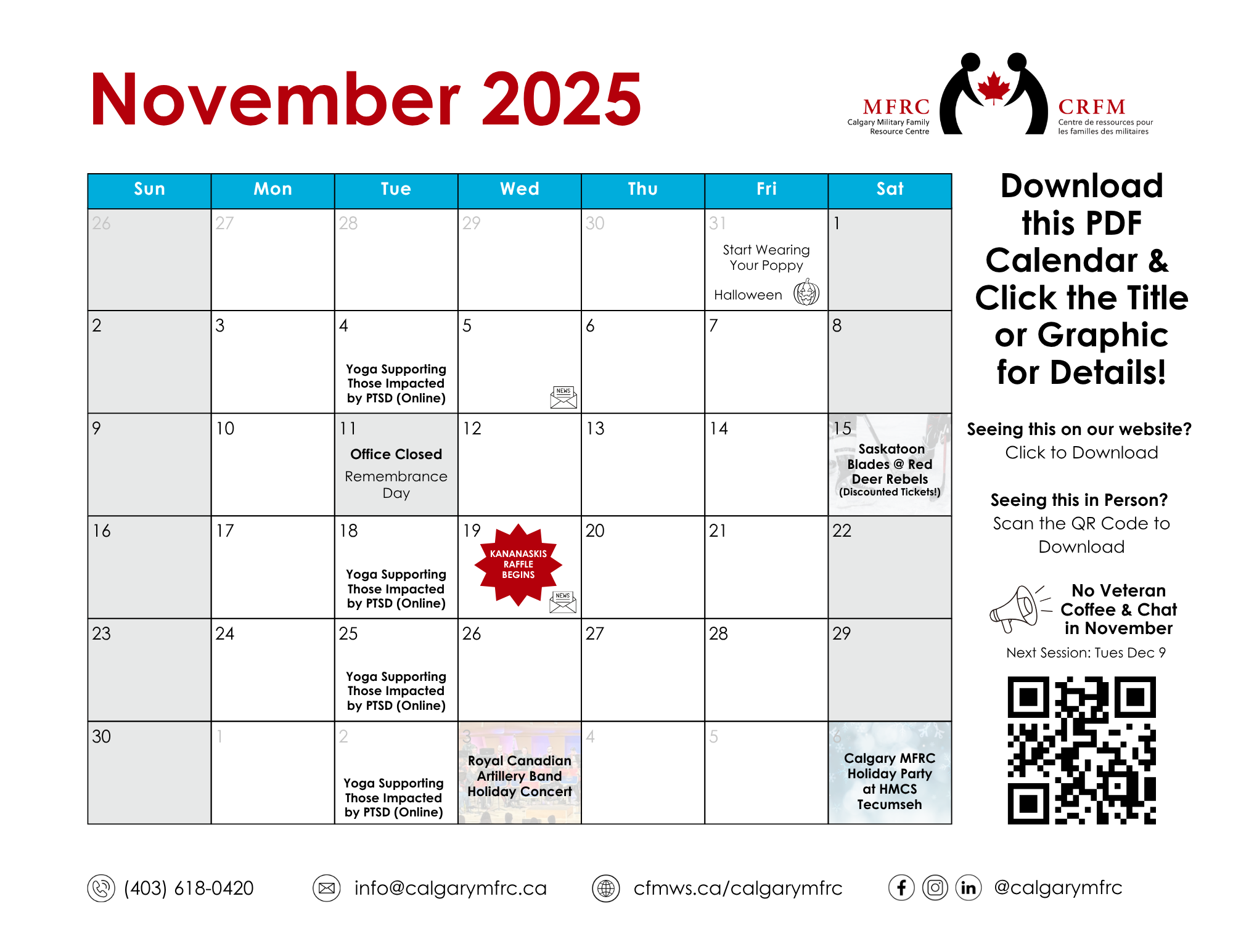 November PDF Calendar