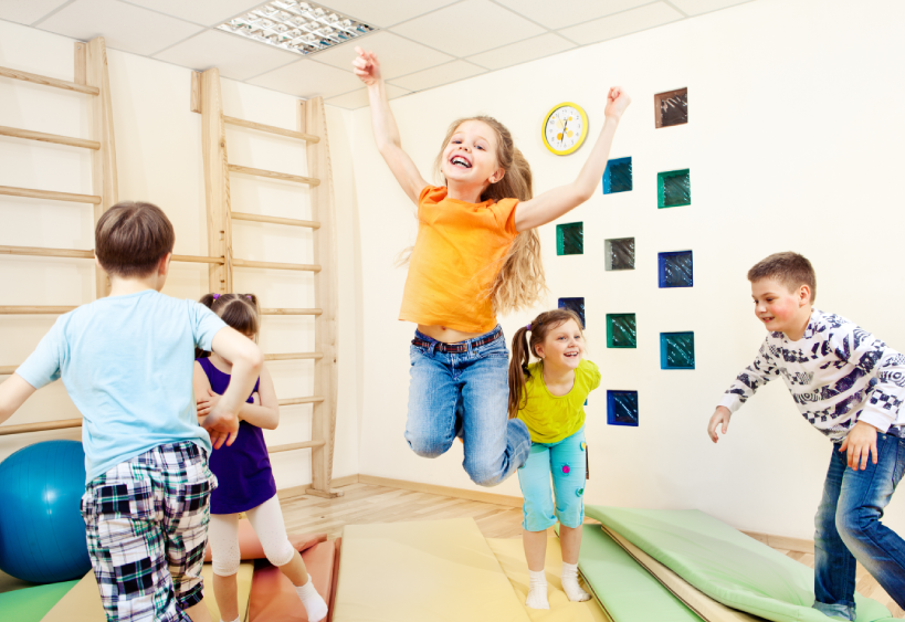 kids playing in a gym