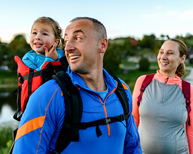 a family going on adventure