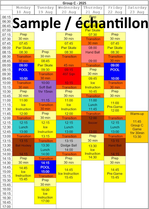 Calendrier 2025 - Groupe C
