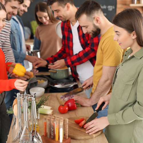 People cooking together