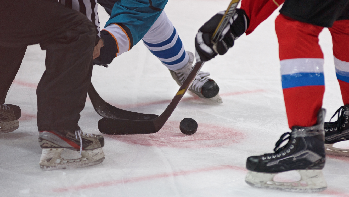 players playing hockey