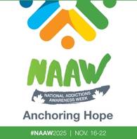 National Addictions Awareness Week Anchoring Hope Text Design