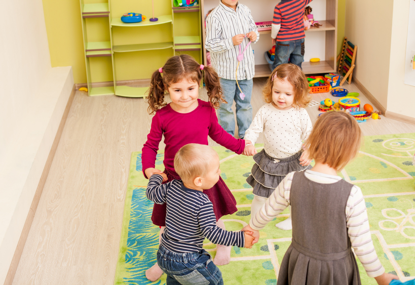 Kids playing with craft activities