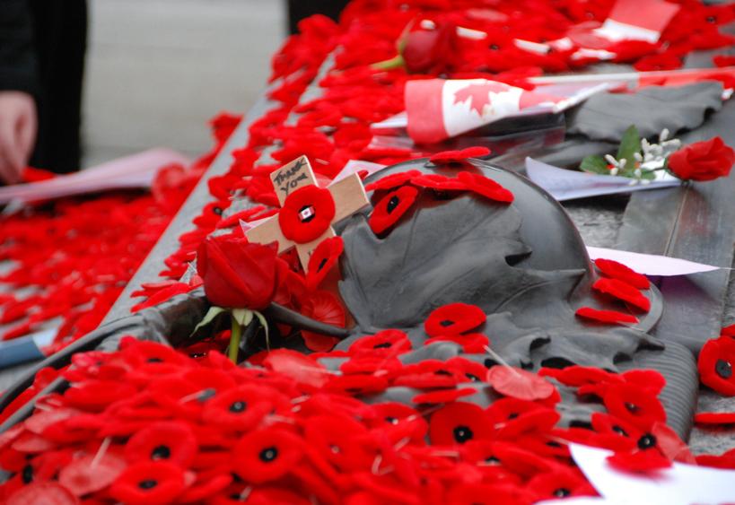 Remembrance Day ceremonies at the Tomb of the Unknown Soldier in Ottawa, Canada