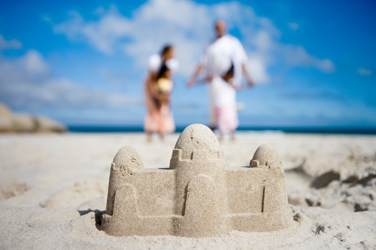 Sandcastle on the beach