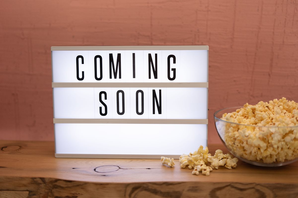 Coming soon lightbox and popcorn