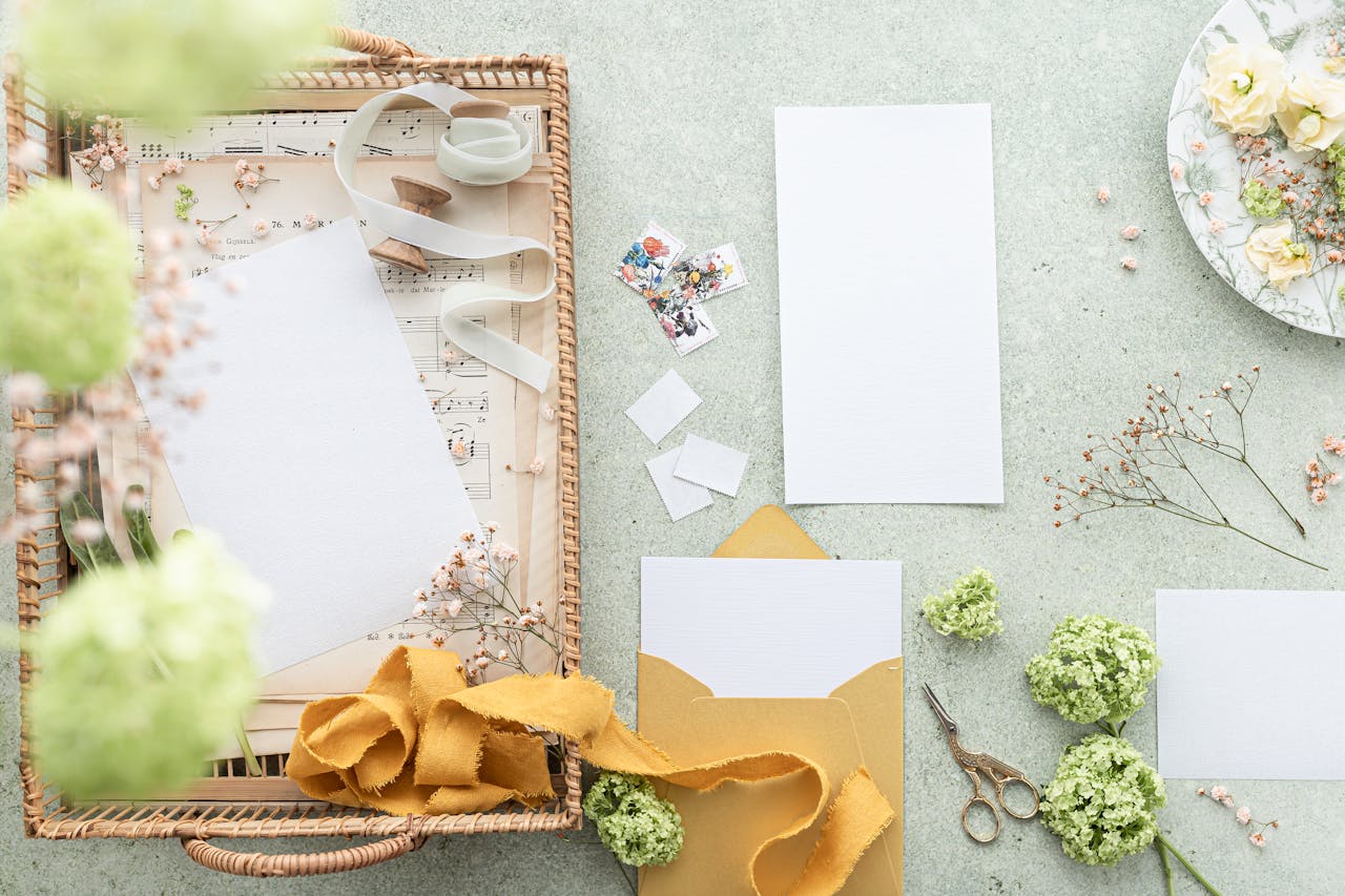 White Printer Paper on Brown Paper