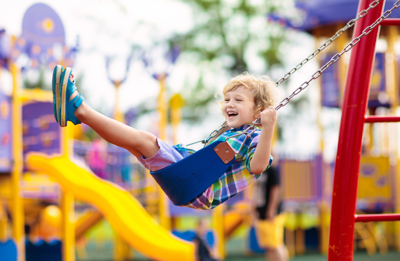 Boy on swing