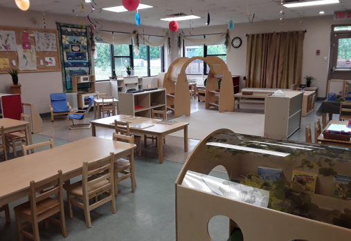 Furniture in a classroom