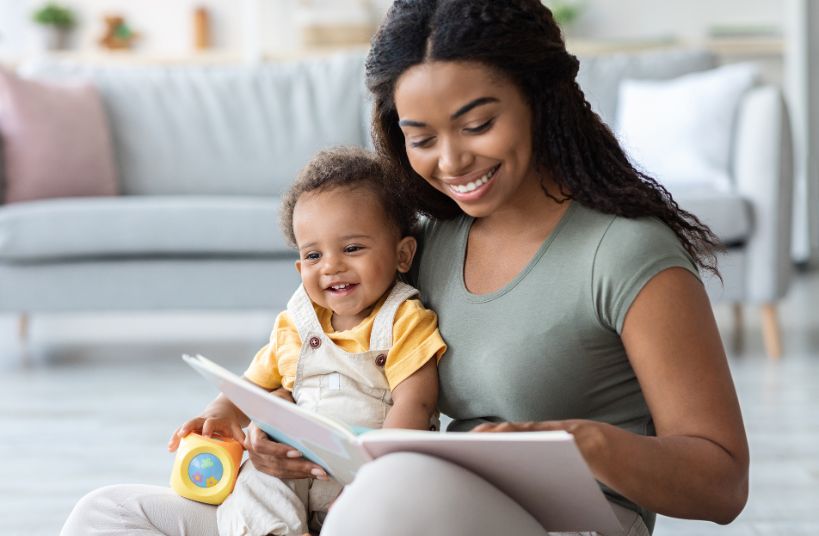 mother and child reading