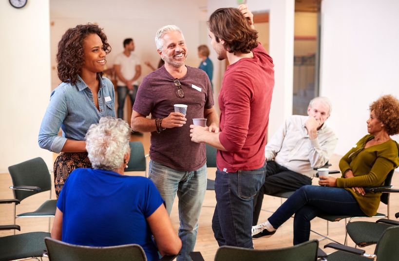 people at a community meeting