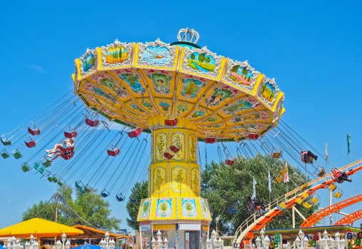 the swing ride at a fair