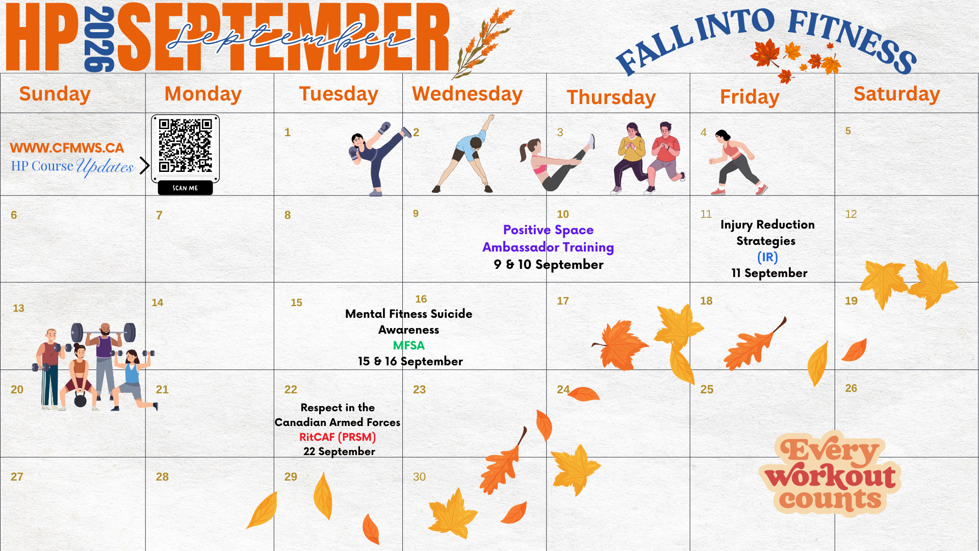 September course Schedule