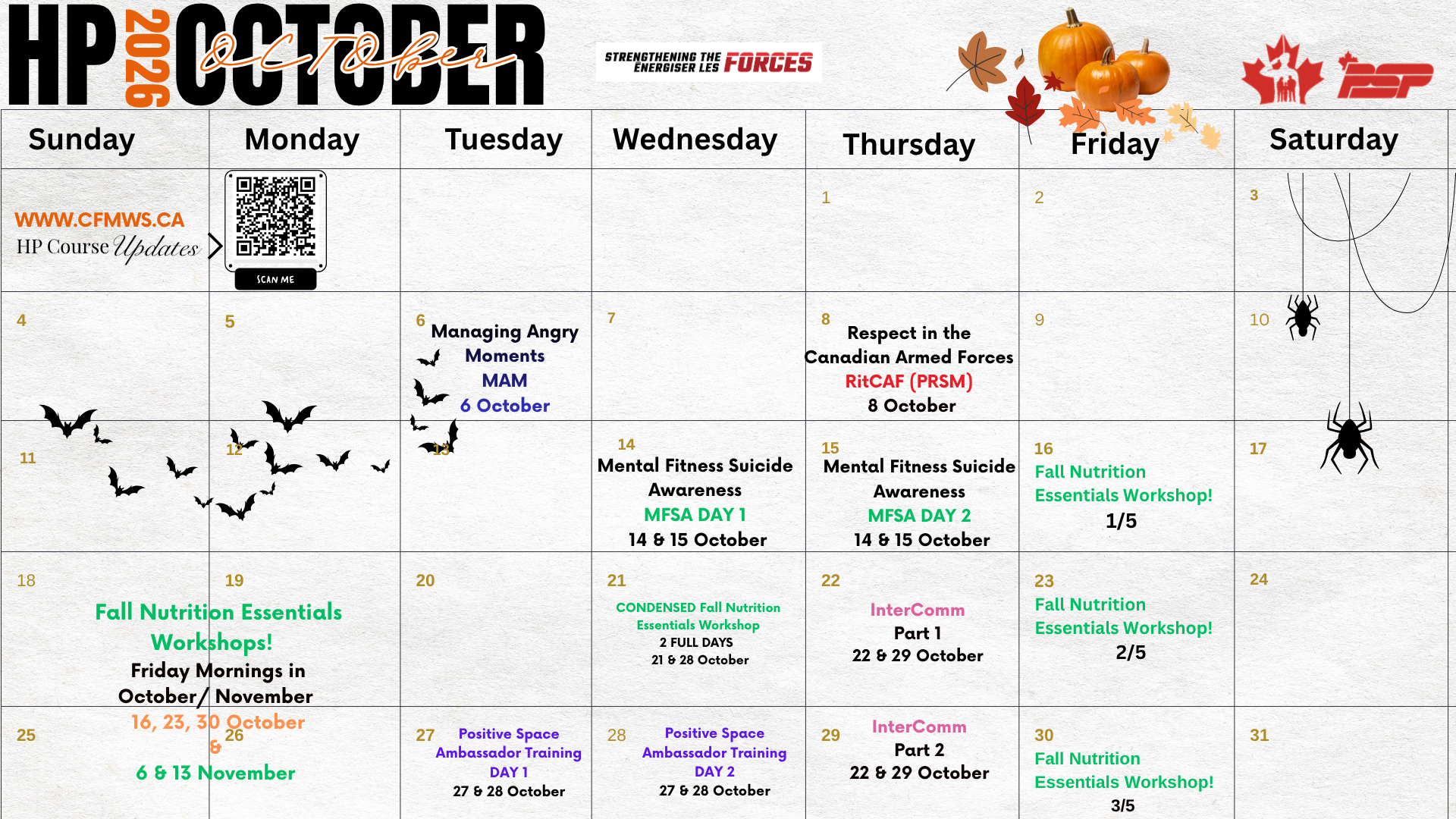 October Calendar