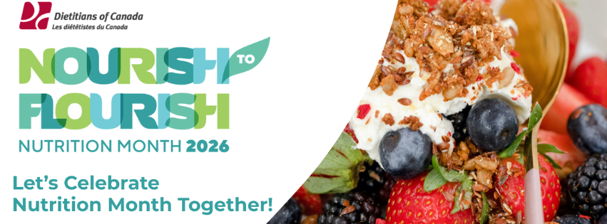 nOURISH TO FLOURISH - nUTRITION mONTH AND PHOTO OF FRUIT