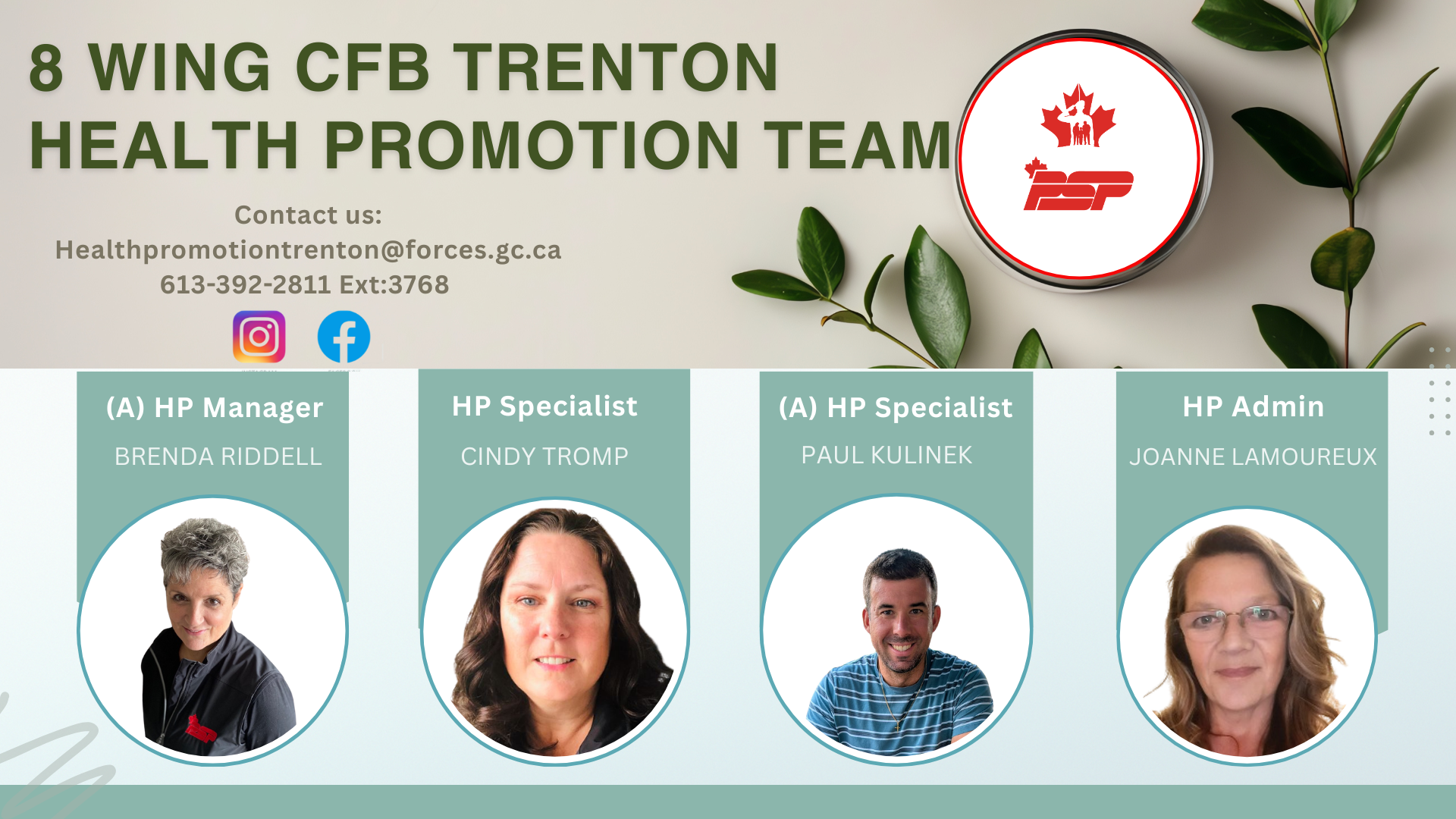 picture and names of HP Staff