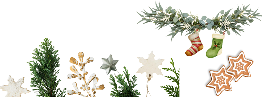 various christmas decorations