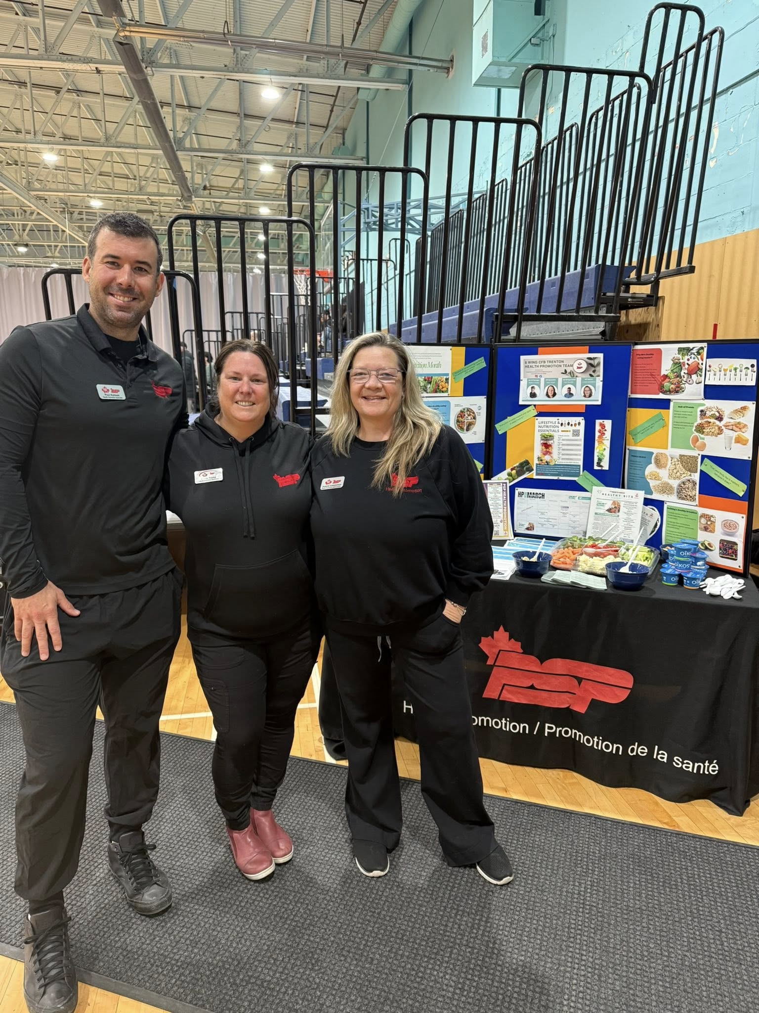 CFB Trenton PSP Team with Nutrition Booth at Basketball Tournament