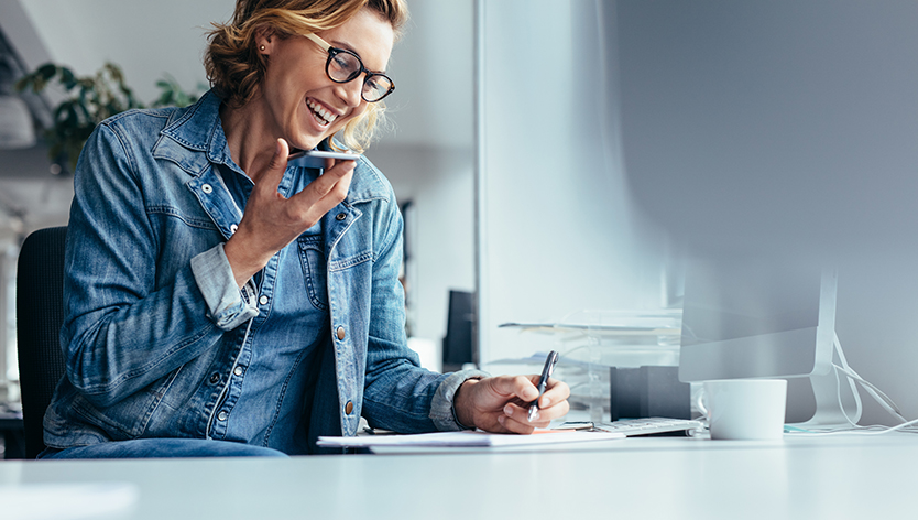 woman at desk