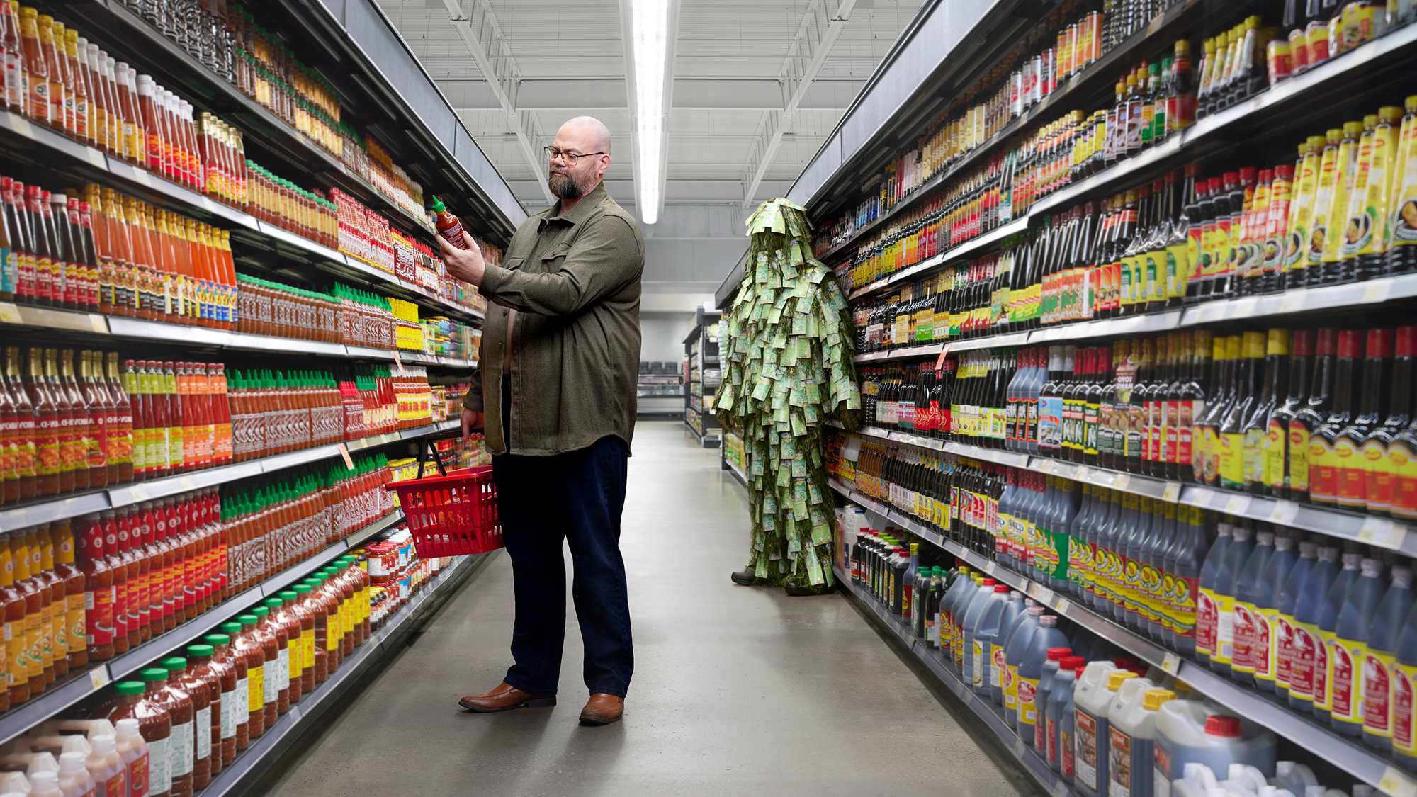 Man in a grocery store
