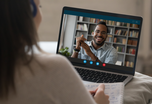 Woman on her computer