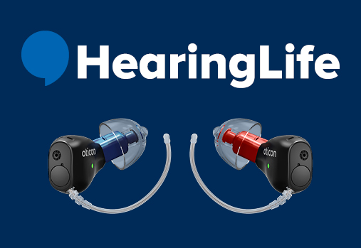 HearingLife logo, hearing aids