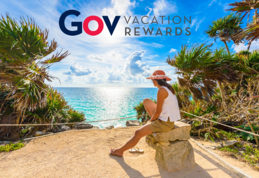 woman in tropics, GVR logo