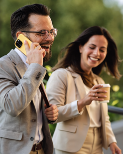 man talking on cell phone