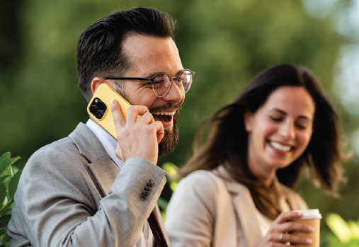 man talking on cell phone