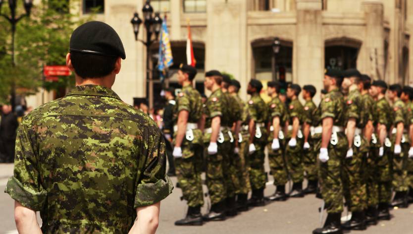 Army man standing