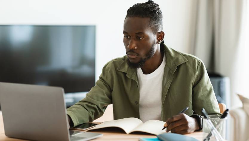 Man on a laptop