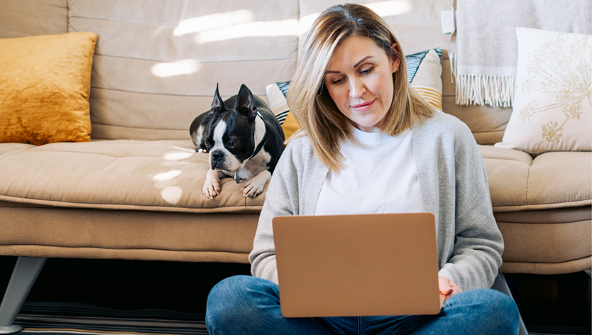 Woman on a laptop