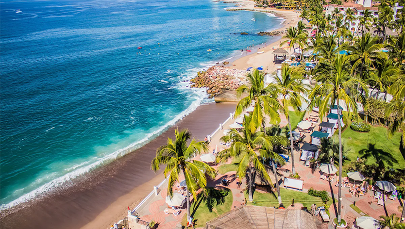 beach view from resort