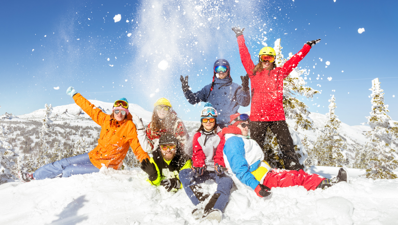 group of people skiing