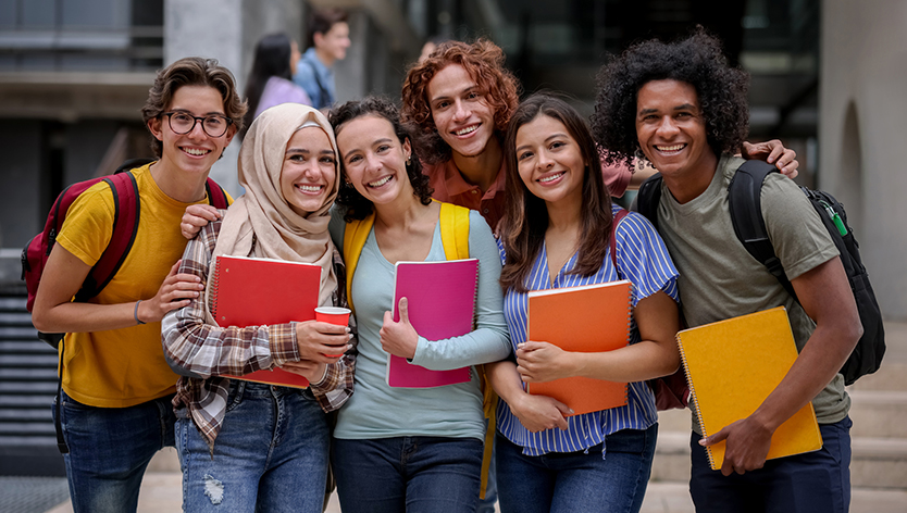 Group of students on campus