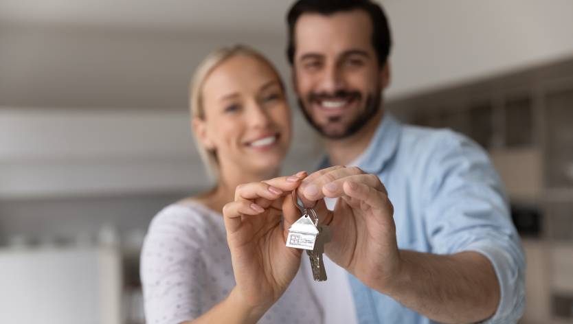 couple holding keys