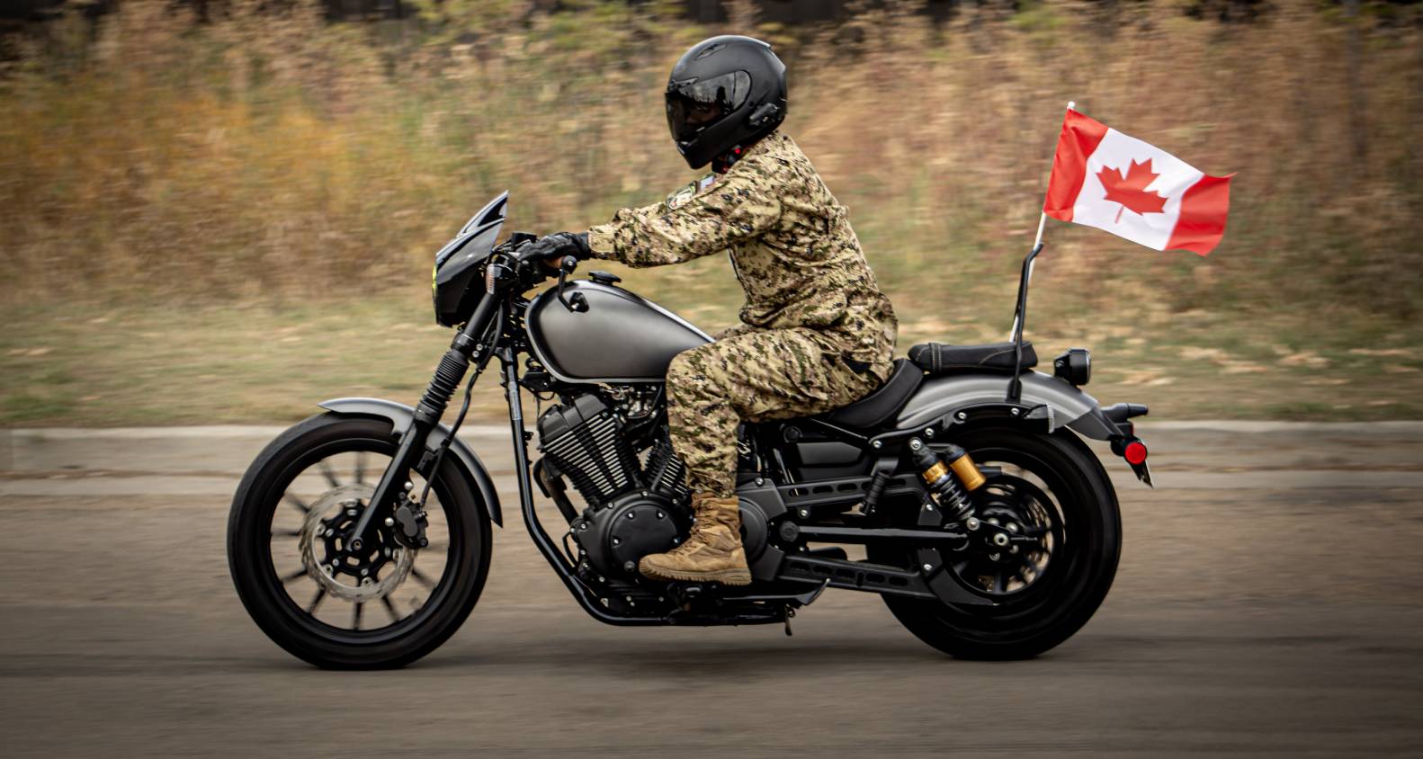 Person on a motorcycle