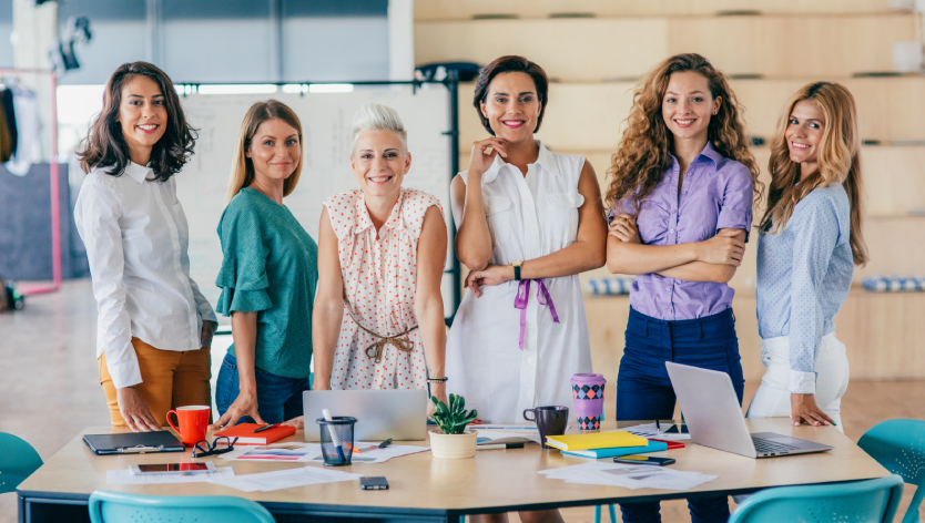 Group of women in a workplace