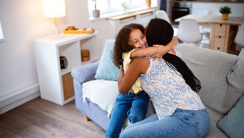 Mother daughter's hug