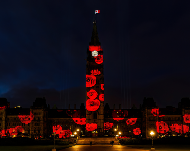 View of parliament hill peace tower