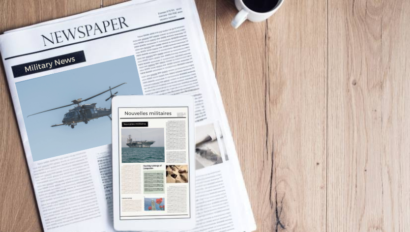 A newspaper and tablet