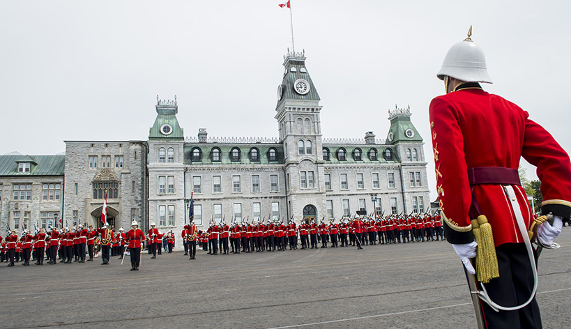 RMC graduation troops on parade 