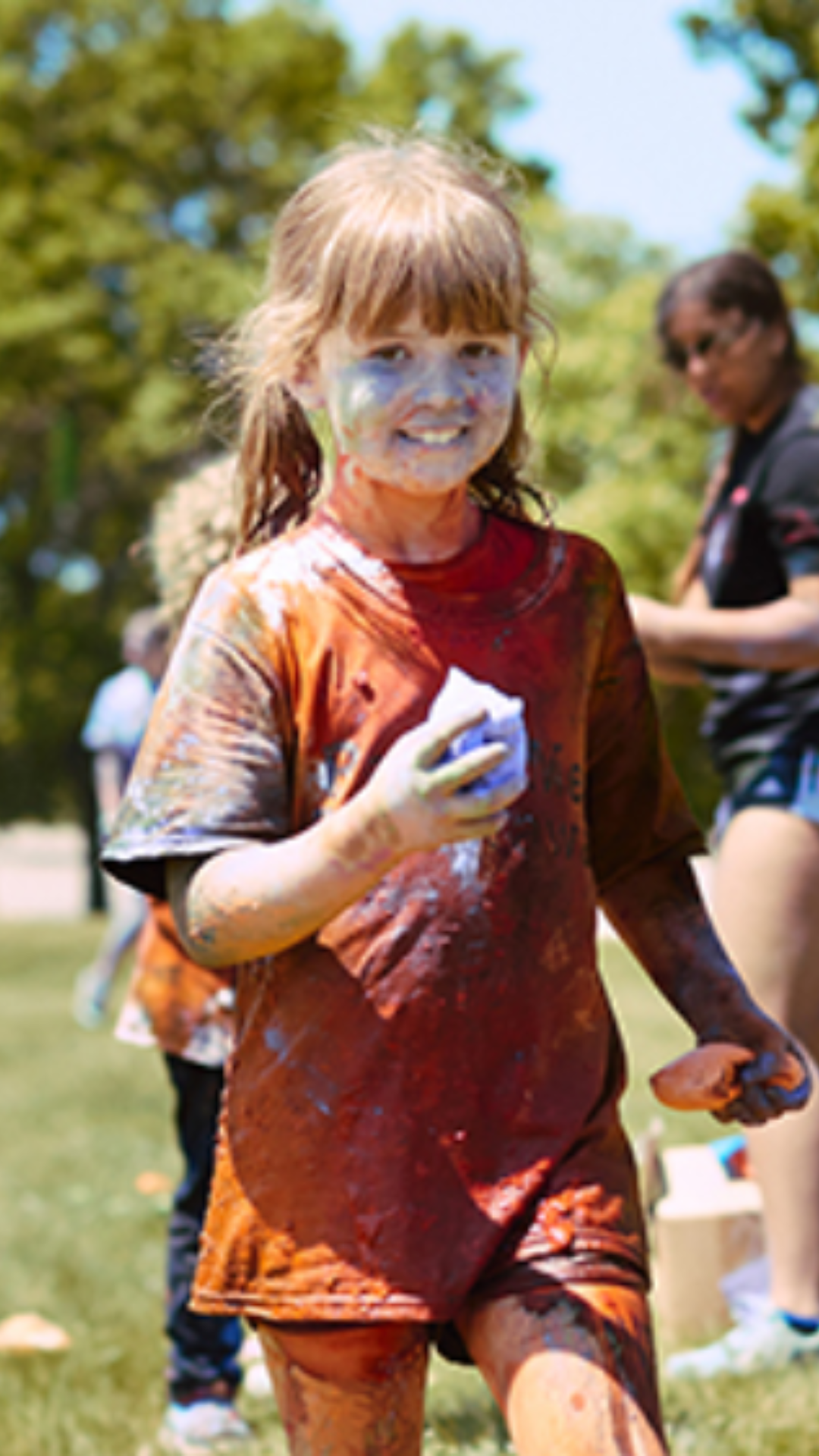 A girl playing outdoor