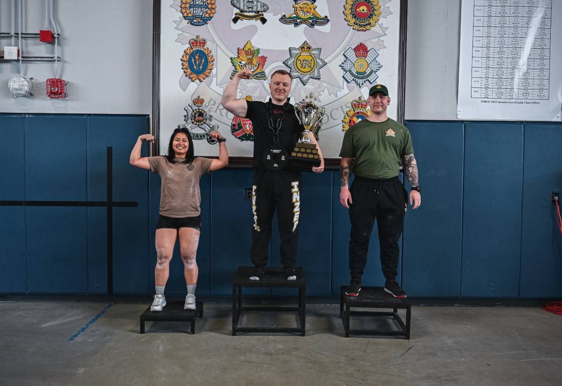 people on a podium