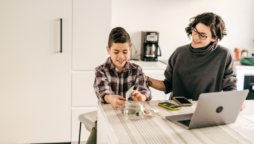 A mother with her son