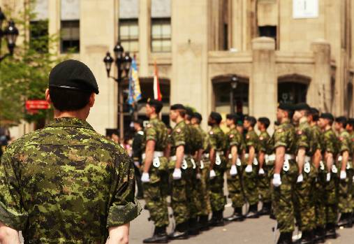 Army man standing