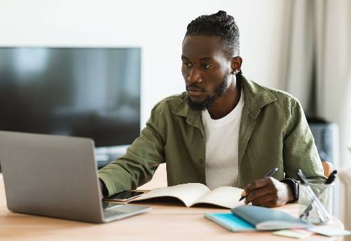 Man on a laptop