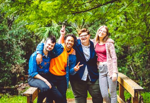 Smiling group of friends